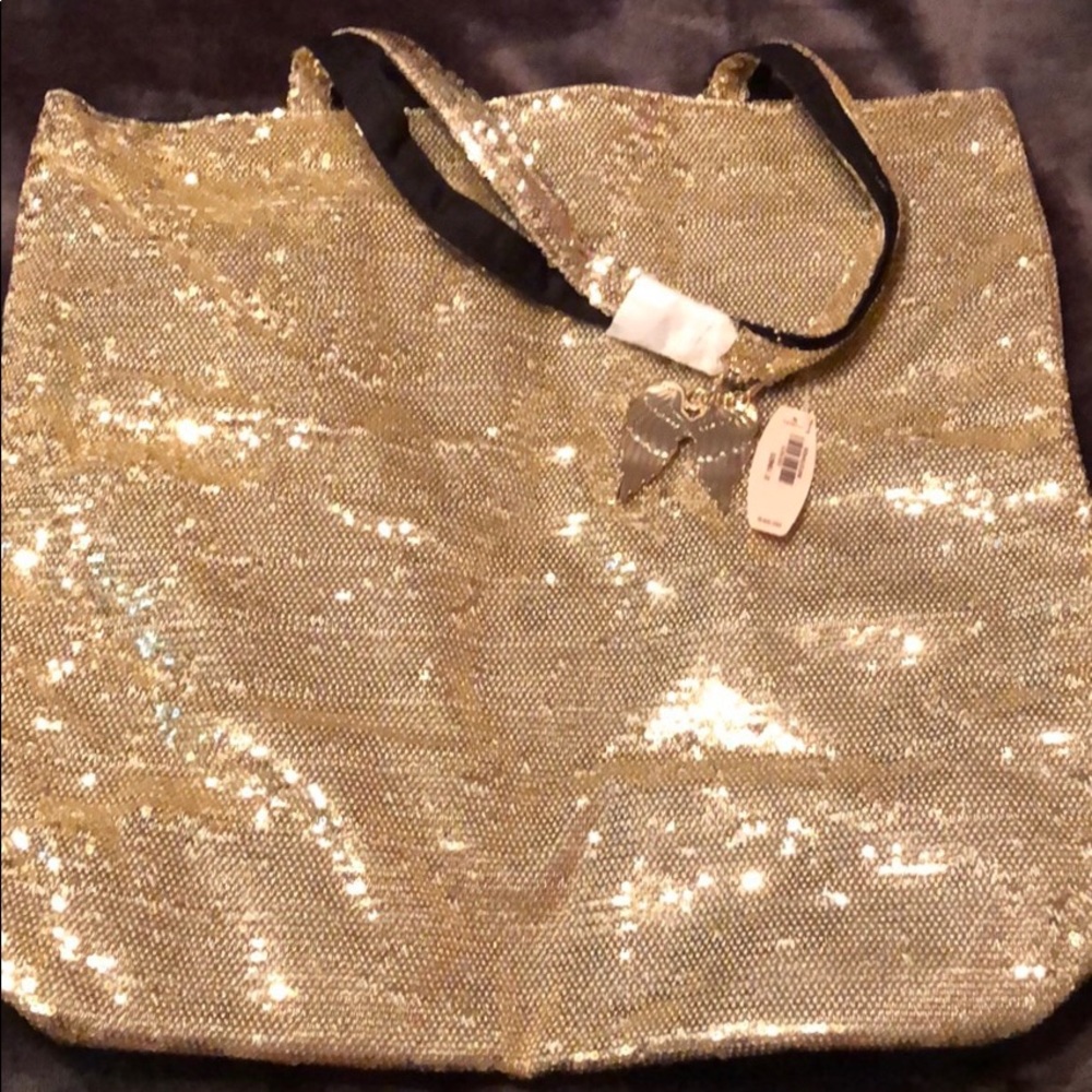 Victoria’s Secret gold sequins tote!
